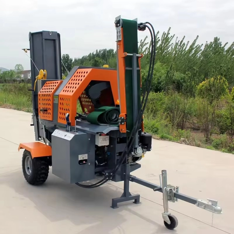 15 Ton Hydraulic Wood Splitting Machine Wood Cutter Gasoline Firewood Processor Wood Log Splitter (2)