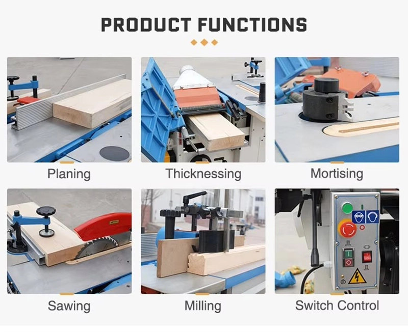 5 Functions Woodworking wood combined universal table saw mortiser planer moulder tenoner shaper driller machine (2) 5 Functions Woodworking wood combined universal table saw mortiser planer moulder tenoner shaper driller machine (2)