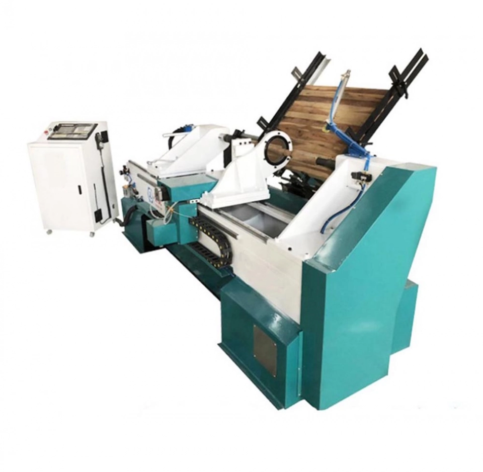 Auto feeding CNC wood turning lathe (4) Auto feeding CNC wood turning lathe (4)