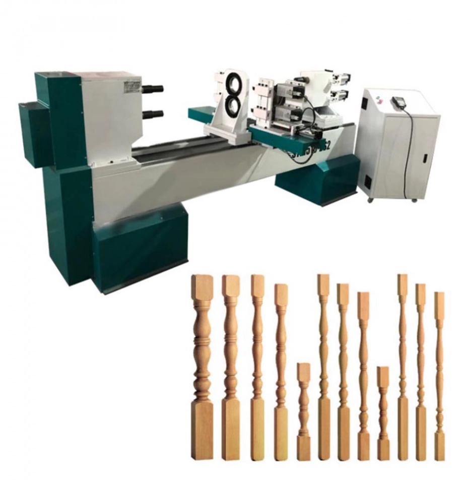 Auto feeding CNC wood turning lathe (7) Auto feeding CNC wood turning lathe (7)