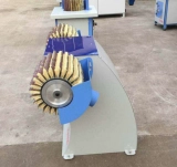 DTW-60A horizontal double head manual operation small sanding polishing brushing machine for Wood MDF Plywood Polishing (5)
