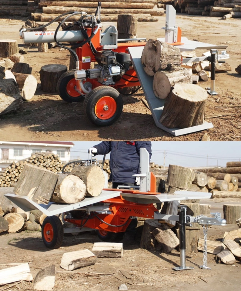 28Ton Hydraulic Gasoline Engine Wood Log Splitter Cutting Machine Powerful Log Splitter Wood Cutting Splitting Machine (4)