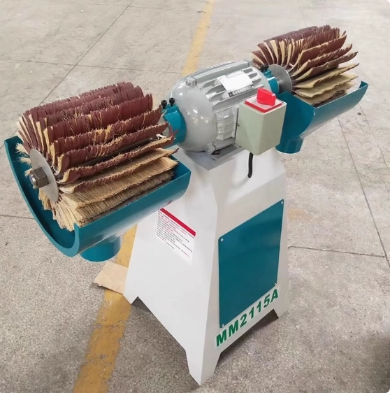 MM2115 horizontal double-head curved material polishing sponge wheel sanding polishing machine