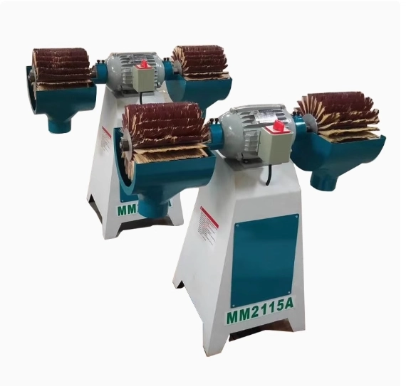 MM2115 horizontal double-head curved material polishing sponge wheel sanding polishing machine (3)