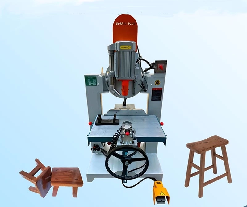Multi-Angle Pneumatic Square Hole Mortising Machine | Automatic Slot Milling & Drilling for Furniture Joinery (3)