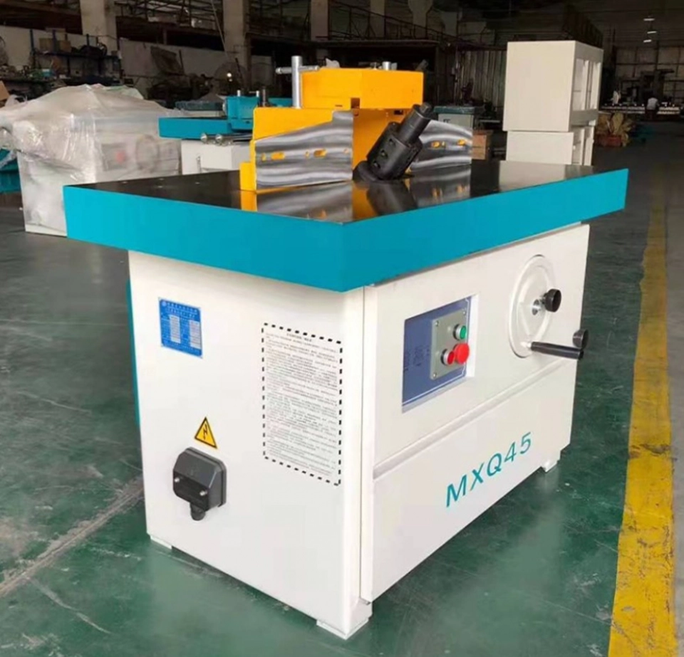 MXQ45 Woodworking milling wood spindle shaper machine with 45 degree tilting spindle (5) MXQ45 Woodworking milling wood spindle shaper machine with 45 degree tilting spindle (5)