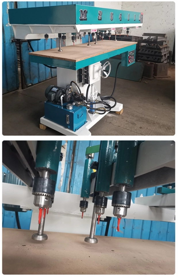 MZ54112 woodworking vertical adjustable multi spindle wood Vertical drilling Boring Machine (5)