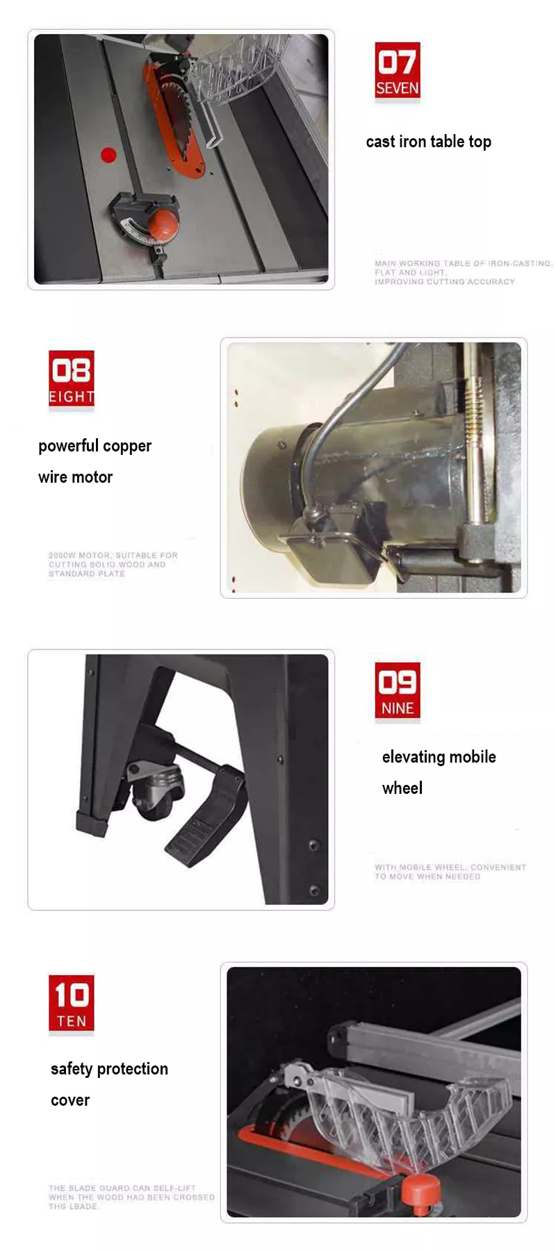 heavy duty table saw (2) 10inch table saw