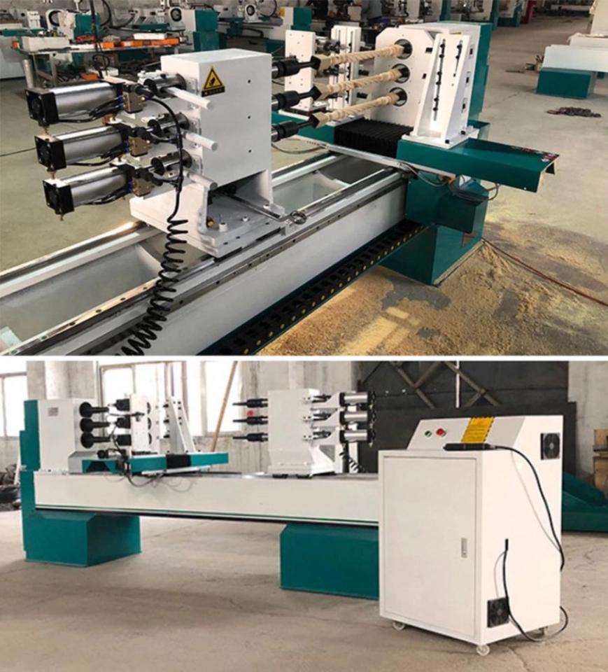 Single /Double-axis CNC woodworking lathe large woodworking lathe for stair column, Roman column lathe, table and chair leg lathe (8)
