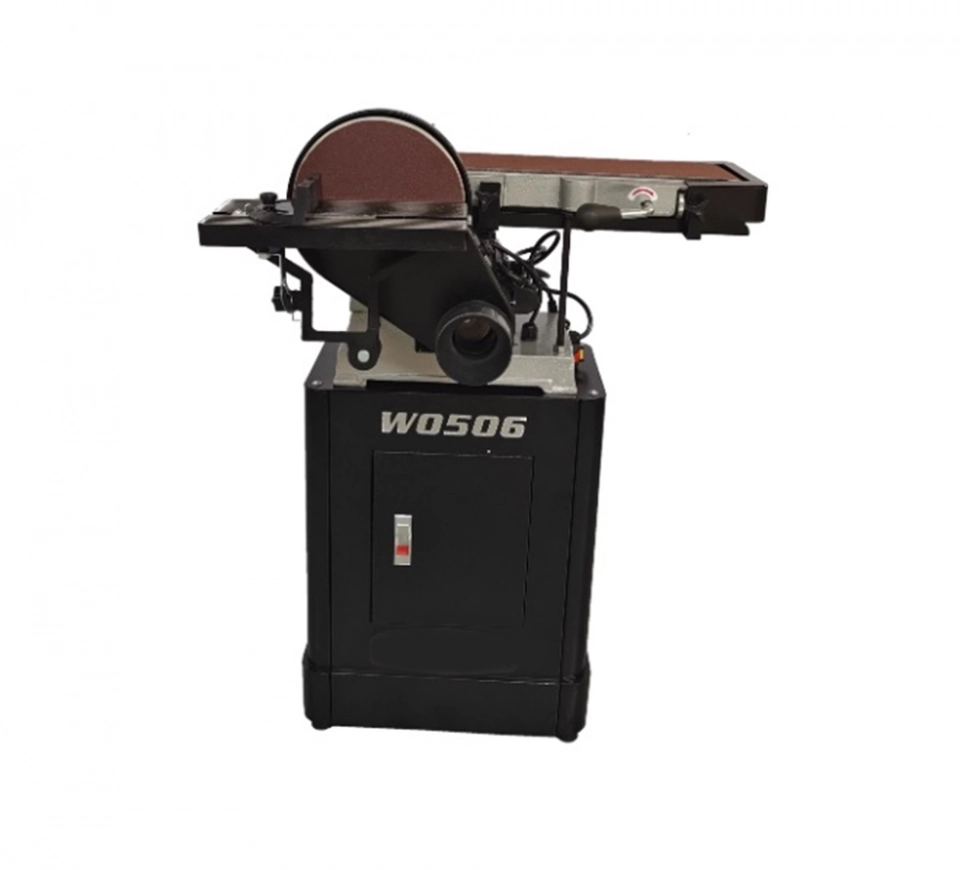 W0506 6*9" woodworking belt sander cast iron body with induction motor sanding disc machine sander (2)