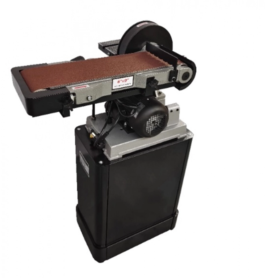 W0506 6*9" woodworking belt sander cast iron body with induction motor sanding disc machine sander (3)